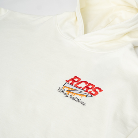 RCRS Competition hoodie by Racing Relics – 420 g organic cotton ecru motorsport heritage hoodie.