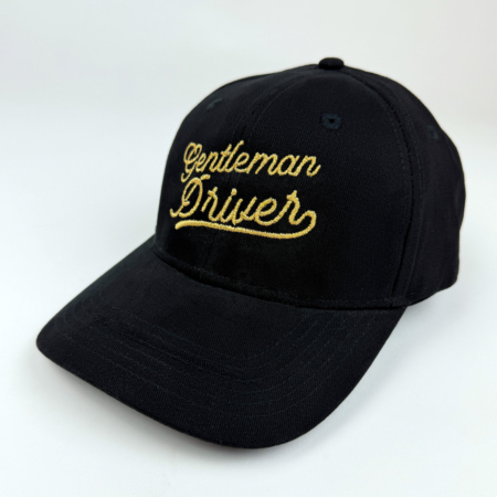 Black cap with gold Gentleman Driver embroidery