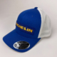Blue and white Racing Relics cap with embroidered Michelin logo patch.